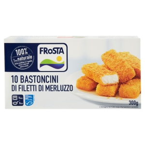 Frosta 10 Bastoncini di Filetti di Merluzzo 300 g