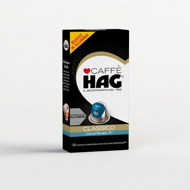 Caffè HAG Classico Decaffeinato, 10 Capsule, 52 G, Intensità 6