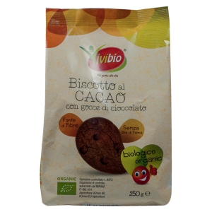 VIVIBIO BISCOTTO AL CACAO CON GOCCE DI CIOCCOLATO 250g