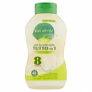 VIVI VERDE gel lavastoviglie Tutto in 1 8 Funzioni 640 ml