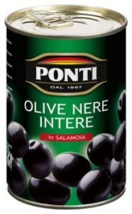 Ponti Olive nere intere in salamoia 400 g