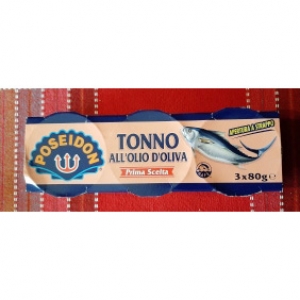 POSEIDON TONNO ALL'OLIO DI OLIVA 3 X 80g