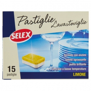 SELEX - LAVASTOVIGLIE - PASTIGLIE LIMONE - 15 PEZZI