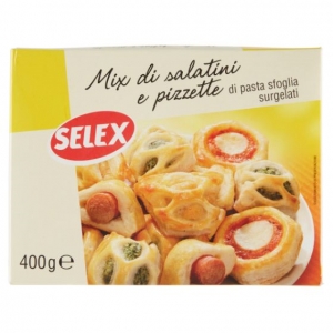 Selex Mix di Salatini e Pizzette di Pasta Sfoglia Surgelati 400 g