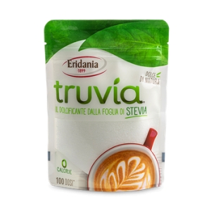 Eridania  Truvia, Dolcificante dalla Foglia di Stevia, 0 Calorie, 4 confezioni da 150 g