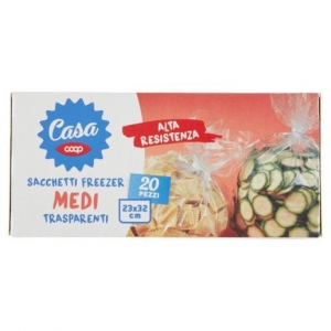 CASA Sacchetti Freezer Medi Trasparenti 23x32 cm 20 pz