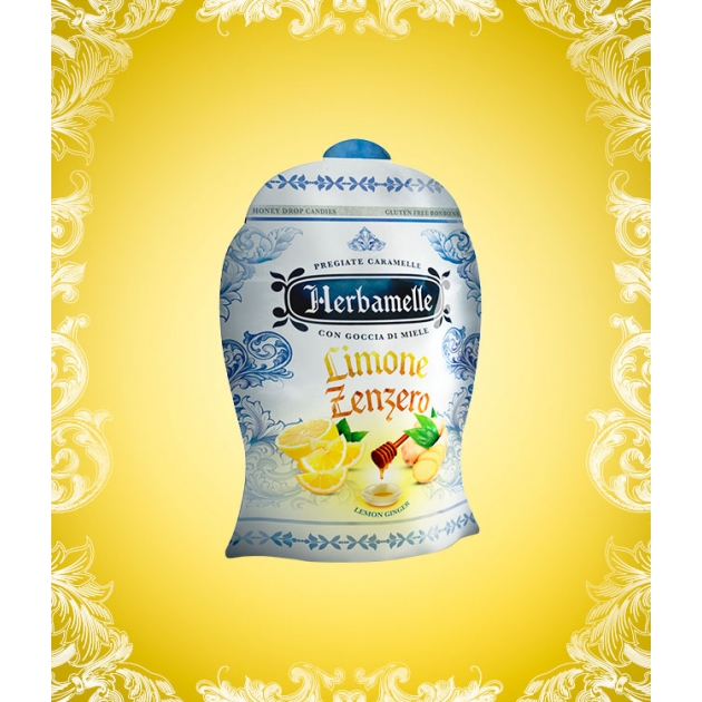 Herbamelle con Goccia di Miele - Limone Zenzero -Peso netto 75g