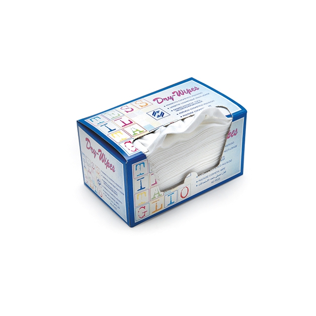 DRYW - Dry-wipes serviette cosmétique professionnelle multi-usage en non-tissé, 20x30 cm, boîte de 40 pièces