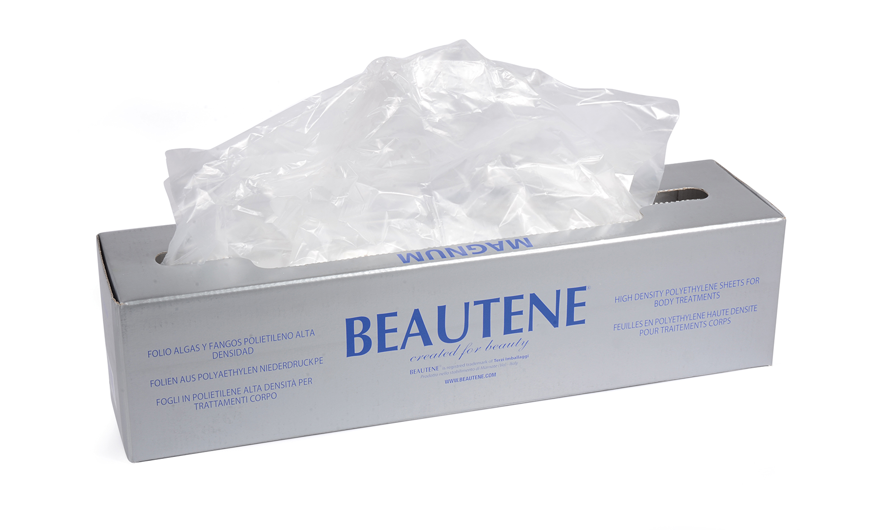 BRM100 - Magnum BEAUTENE, rotolo polietilene alta densità, 100 fogli, cm 170x200 in box dispenser