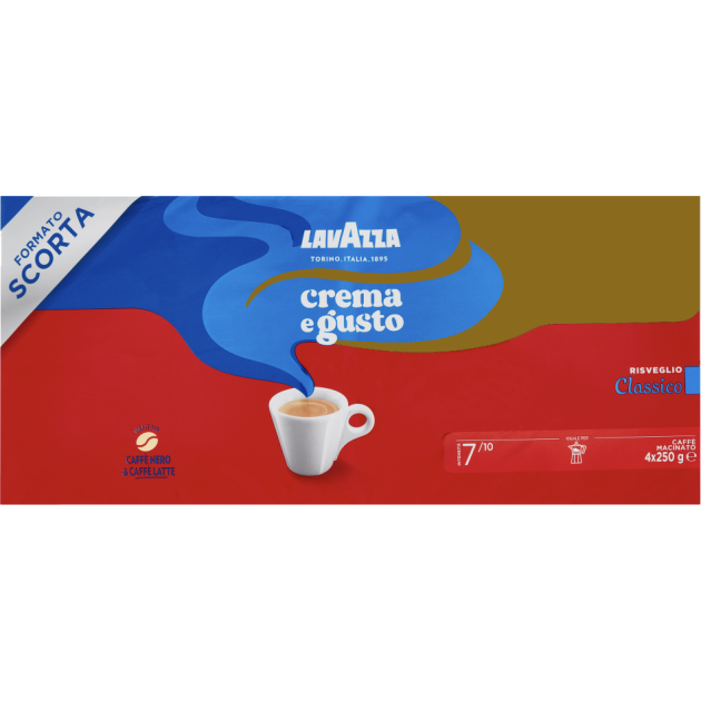 Lavazza crema e gusto Classico Caffè Macinato 4 x 250 g